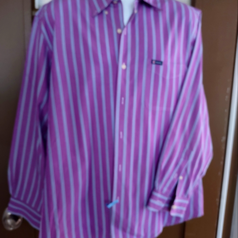 Mens long sleeve button down with button down collar.